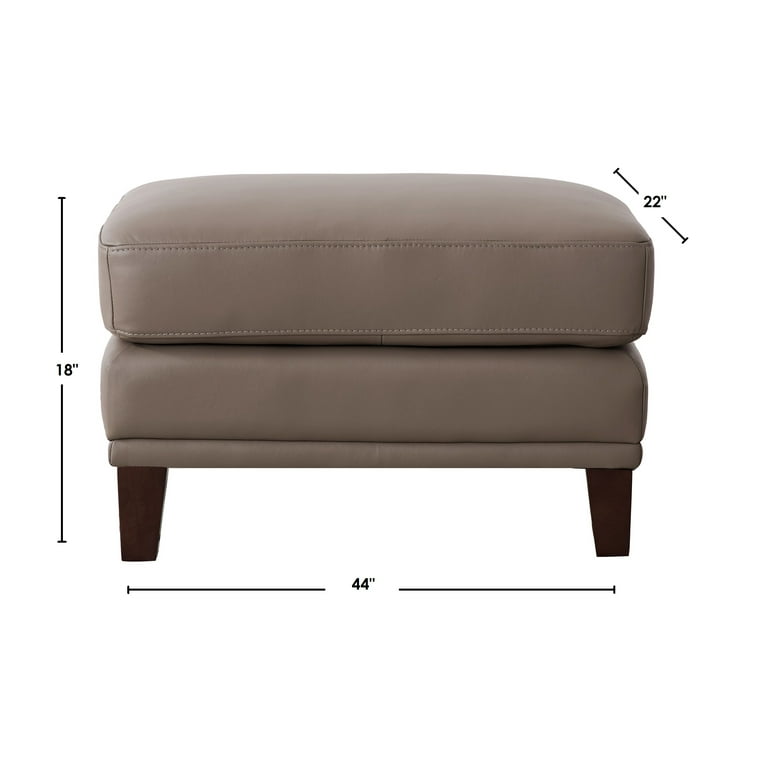Taupe leather ottoman outlet