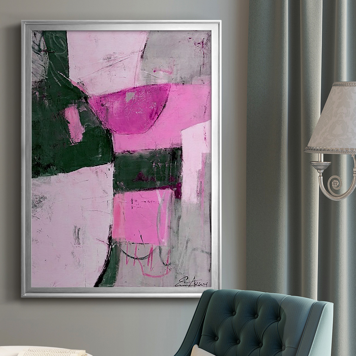 Party Mixer I Premium Framed Print, in Gold, Black, or Silver - Ready to Hang