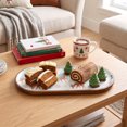 thumbnail image 6 of Christmas Wooden Serving Tray, Holiday Dessert Platter with Deer Tree Snowflake Prints, Farmhouse Tabletop Decor for Cookies Candy Display, 7.28-11.41in, 6 of 6