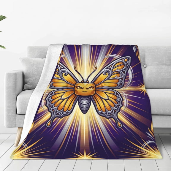 Butterfly Blanket for Women, Butterfly Flannel Throw Blanket, Ultra Soft Cozy Lightweight Warm Blanket for Couch, Sofa, Bed, Home Decor, Gift 50x40