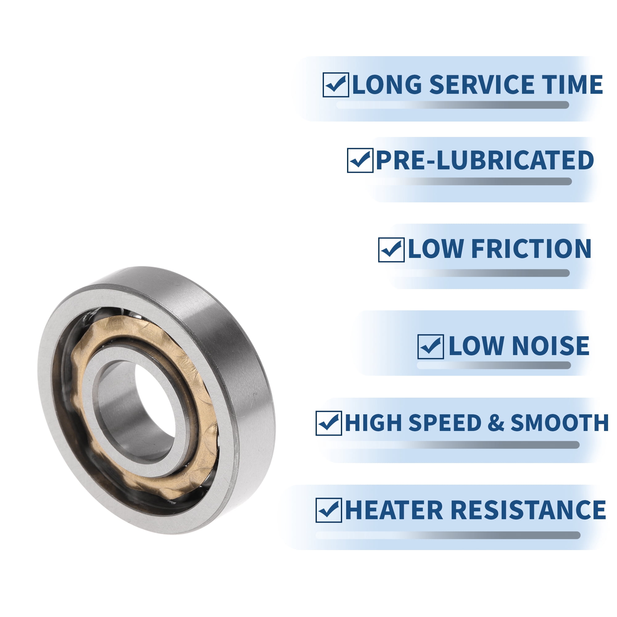Unique Bargains EN17 Deep Groove Ball Bearings 17x44x11mm P6 Open Type Lubricated Bearings 1 Pc Car Scooter Skateboard Wheel Universal Silver Tone Gold Tone