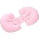 thumbnail image 1 of Almohada de maternidad multifuncional en forma de U de algodón rosa con soporte de cintura ajustable para dormir de lado. JM MX-0137169FYD, 1 of 4