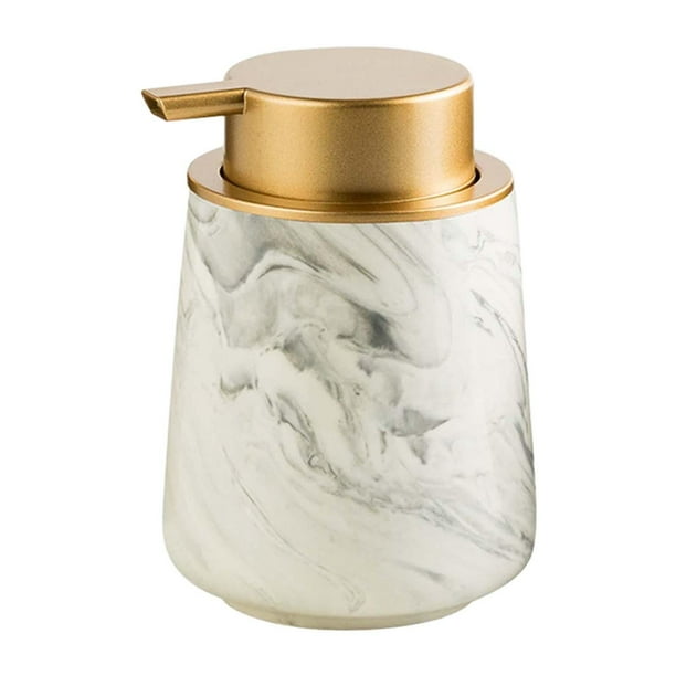Dispensador de jabón de manos en espuma, contenedor de jabón en espuma, resistente, de cerámica, recargable, para lavado de manos Gris