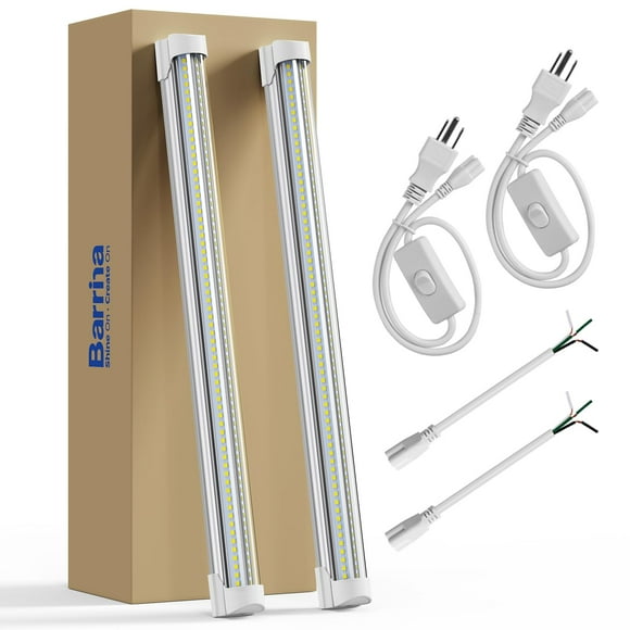 Lámpara LED para taller Barrina, 1,5 pies, 6500 K, 3450 lm, 25 W, T8, paquete de 2