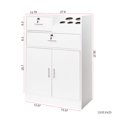 thumbnail image 3 of Tcbosik Storage Cabinet with 2Doors and 2 Lockable Drawers, Hair Stylist Equipment with Hair Dryer Holder, Barber Utility Unit, Beauty Salon Station for Beauty Spa Barbershop, White, 3 of 8