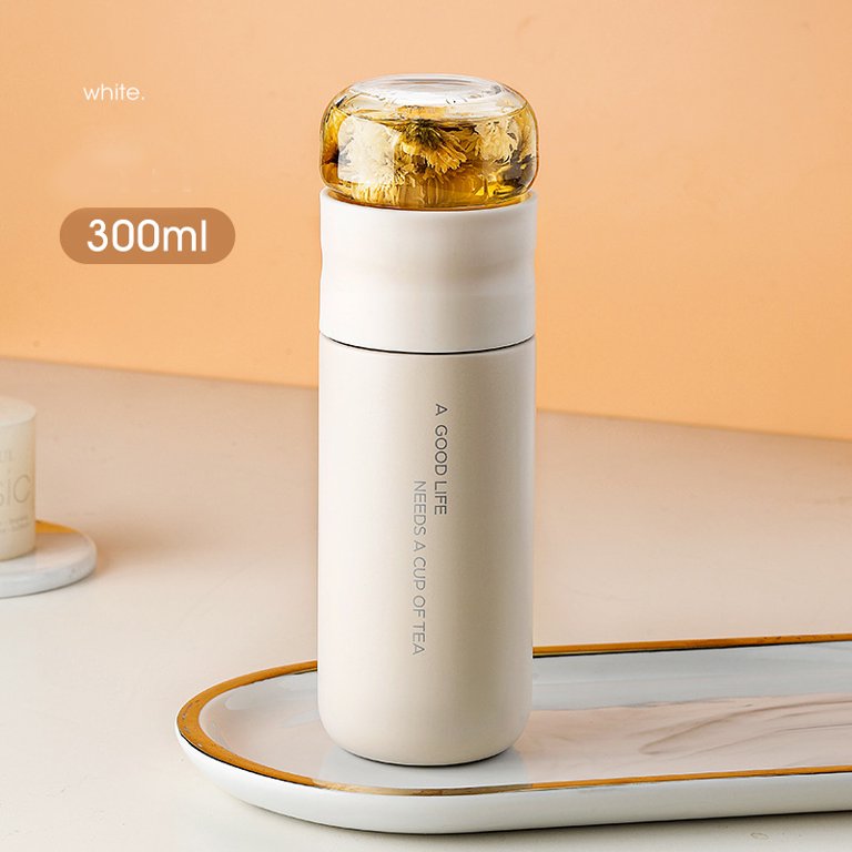 Tea Infuser Vacuum Flask 300ml Insulated Cup 316 Stainless Steel