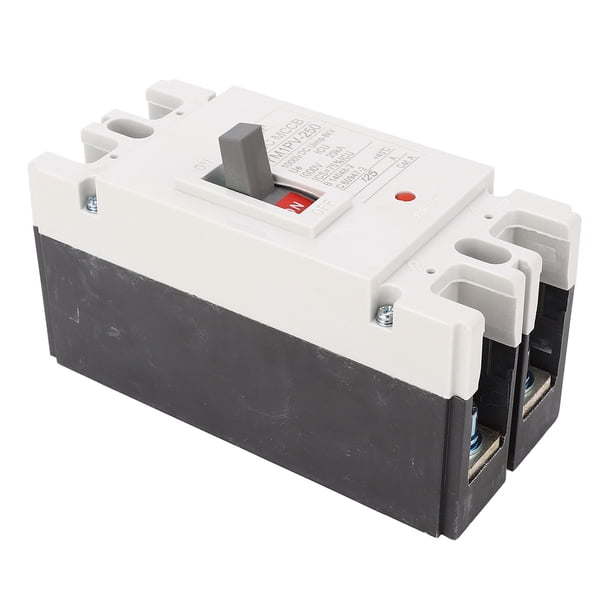 Disyuntor De Caja Moldeada, Contacto De aleación De Plata 125A Corriente Nominal 20KA Capacidad De Ruptura 2P Interruptor Disyuntor De Batería Solar MCCB Para Garaje
