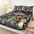 thumbnail image 3 of Homewish Colorful Mushroom Full Size Sheets 4-Piece for Teens Boys Girls,Bohemian Boho Breathable Bed Sheets,Exotic Style Lightweight Sheet Sets,Breathable Home Decor, 3 of 7