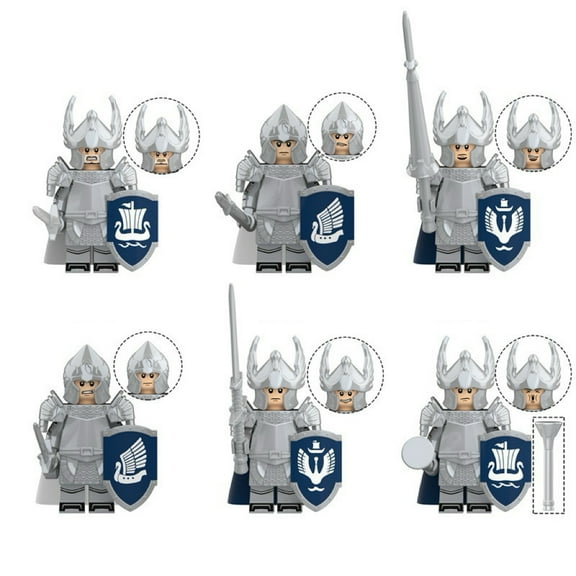 8 Pcs Lord Action Figures Building Blocks Toys Set, Collectible 1.77 Inchs Minifigures Building Kits Awesome Gift for Kids Fans of the Rings Building Toys
