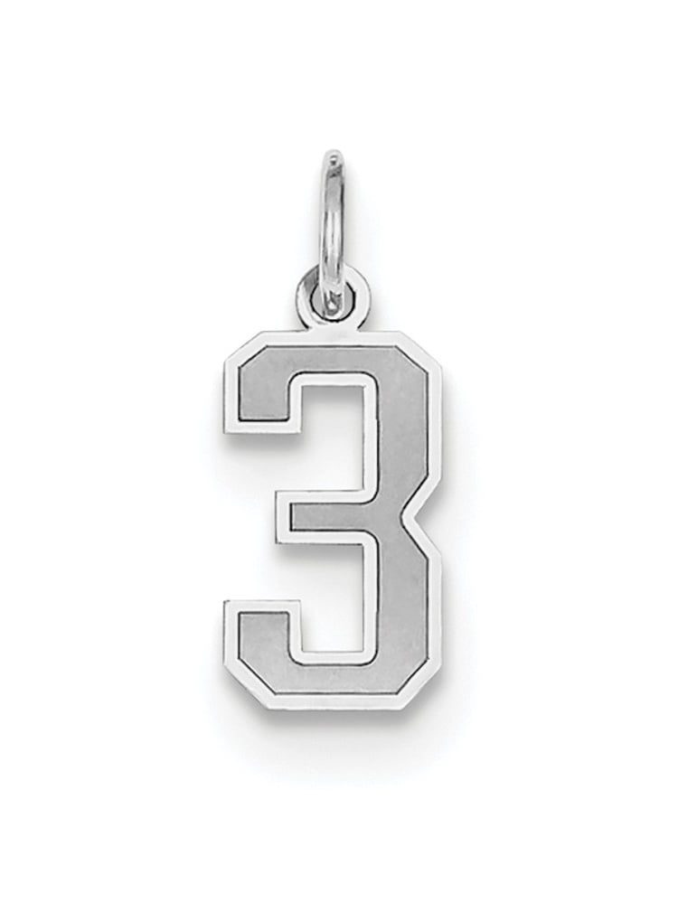 Best Quality Free Gift Box 14k Wg Medium Satin Number 1 Charm