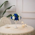 Silk Flower Balls for Centerpieces 10 Pack Royal Blue & White Roses