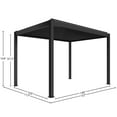 thumbnail image 3 of Wind Resistant Manual Side Shade/Screen for Villa Pergola, 13 ft., Dark Gray, 3 of 5