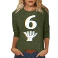 thumbnail image 1 of Birdeem Blouses Décontractées pour Femmes, Manches 3/4, Col Rond, Chandail, Haut Imprimé, Blouse Mode, 1 of 5