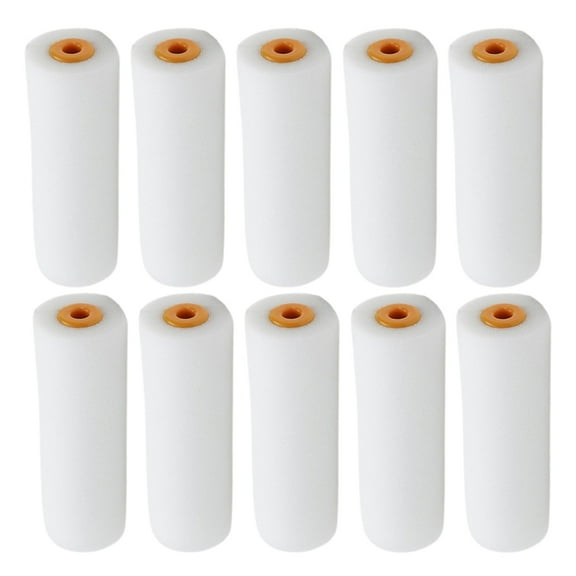 unbranded  Mini Rollers for Painting High Density Foam Sponge Refills White