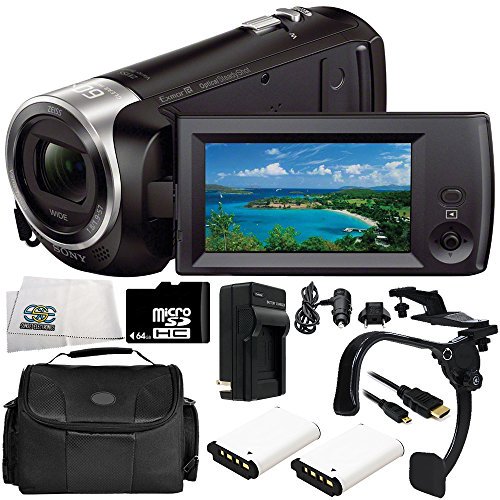 Sony HDRCX405 HD Handycam Camcorder 9PC Accessory Bundle Includes 2X