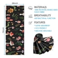 thumbnail image 2 of Red Mushroom Leaf Black Pattern Hot Yoga Mat Towel Non Slip for Hot Yoga - Quick-Drying Yoga Mat Cover with 4 Corner Pockets with Travel Bag - Hot Yoga Towel Non Slip 74"x26", 2 of 6