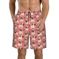 thumbnail image 2 of Uemuo Cute French Bulldog Pattern Men's Swim Trunks Hawaiian Beach Bathing Suit Swimsuits Beach Quick-Dry Shorts with Pockets-3X-Large, 2 of 9