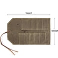 thumbnail image 2 of HNYG Tool Roll, 10 Pockets Tool Roll Up Pouch, Heavy Duty Waxed Canvas Tool Roll Bag, Chisel Wrench Spanner Tool Roll Organizer with Leather Rope, Green, 2 of 7