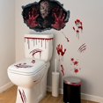 thumbnail image 3 of Etiqueta de la pared autoadhesiva extraíble anti-decoloración impermeable pelar y pegar Festival Prop fuerte adherencia Horror Halloween Zombie sangre huella de mano Windo, 3 of 5