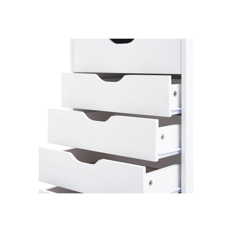 HOMESTOCK White 6 Drawer Dresser Tall Dressers for Bedroom Kids