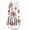 Red & White, variant on comerut V Neck Long Sleeves Faux Fur Collar Sling Off Shoulder High Low Hem Evening Party Dress Festive Christmas Themed Print Midi Dress Festival Costume