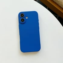 Decase Soft Silicone Slim Phone Case for Apple iPhone 16 Plus,Ultra Thin Camera Lens Protective Anti-Scratch Shockproof Case Cover for Women Men,Military Grade Drop Full Body Protection,Kleinblue