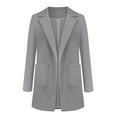 thumbnail image 3 of Cardigan à Poches Ouvert pour Femmes, Complet Formel, Blouse Manteau à Manches Longues, 3 of 6