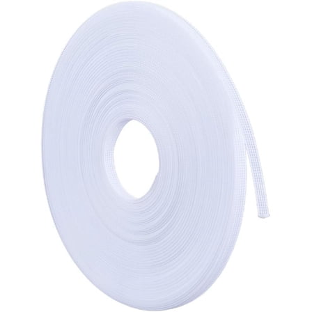 Polyester Boning Horsehair Braid Crinoline for Sewing Wedding Dress Dance Formal Dress Accessories Skirt Gown White 6x1mm