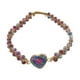 thumbnail image 1 of Pulsera de cuero con cuentas de piedra natural Pulsera de jaspe en forma de corazón Regalo bohemio para pareja la pulsera, 1 of 3