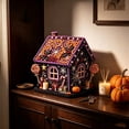 thumbnail image 3 of ZLKMQM Halloween 3D Candy House Diamond Painting Kit - DIY Gingerbread Cottage w/ Bats, Lollipops & Gifts, Wooden Rhinestone Tabletop Decor, 3 of 6