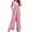 Pink, variant on XWSHYW Womens Pants Fashion Sleeveless Solid Color Romper Leisure Loose Fit Comfort Waist Long Rompers