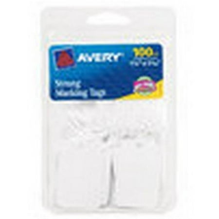 Avery(R) Jewelry Tags 6731, Strung, White, 13/16