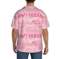 thumbnail image 3 of Lsque Western Cowgirl print Men's Cuban Collar Short Sleeve Shirt Summer Beachwear Casual Button Down Fashionable Vacation Leisure Shirt-3X-Large, 3 of 7