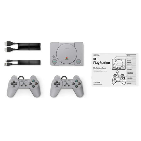 Playstation Classic Console with 20 Classic Playstation Games Pre-Installed Holiday Bundle, Includes Final Fantasy VII, Grand Theft Auto, Resident Evil Director's Cut and