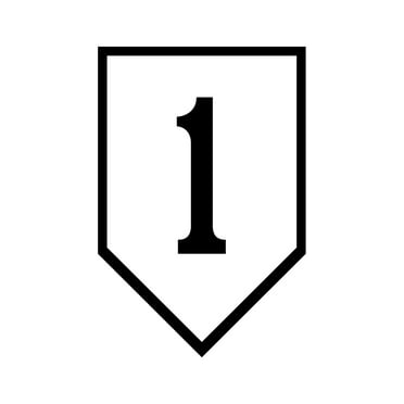 1st Infantry Division Sticker Decal Die Cut - Self Adhesive Vinyl - Weatherproof - Made in USA - Many Color and Sizes - the big red one the bloody first