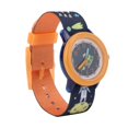 thumbnail image 2 of Reloj para niños con dibujos animados, resistente al agua, correa de cinta, de cuarzo, color naranja, 2 of 14