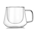 thumbnail image 1 of Double Coffee Mugs With Handle Mugs Drinking Insulation Double Wall Glass Tea Cup Gift Drinkware Milk, 1 of 10