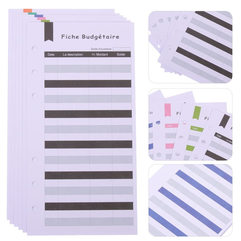 24 Sheets of French Budget Cards Business Budget Planner Multi-Function  Expense Planner