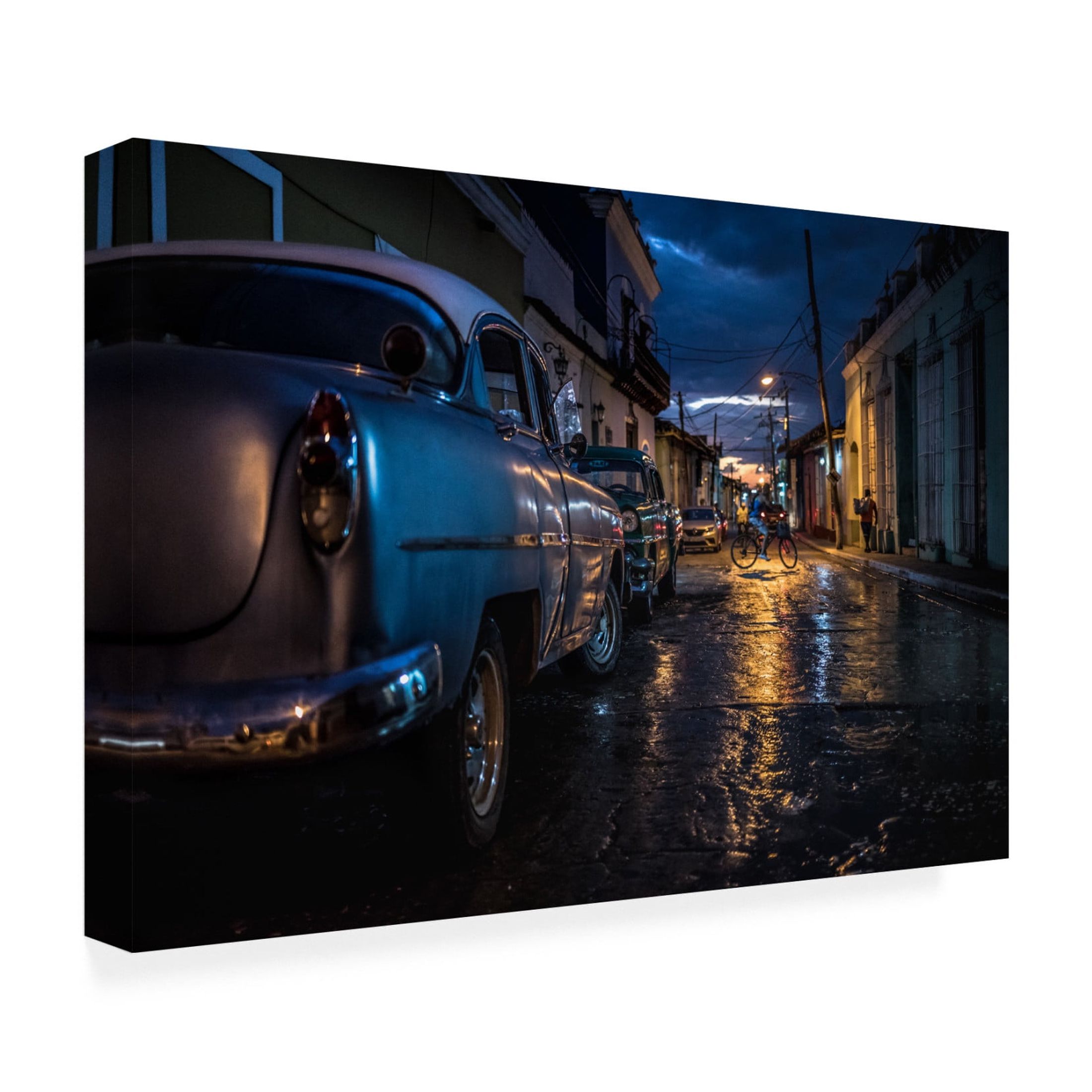Canvas Wall Art - Marco Tagliarino 'Night In Trinidad' Wall Art for Living Room, Bedroom, or Office Décor by Trademark Fine Art - 32 x 22 Inches