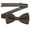 E068-Brown, variant on Classic Solid Color Bow Tie for Boys, Cute Bow Tie for School Uniform Shirts, Perfect for Back To School Season