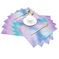 thumbnail image 2 of YFYANG Washable Heat-Resistant Placemats, 70% PVC/30% Polyester, Dream Star Purple Kitchen Table Mat, 12" x 18" 6 Piece, 2 of 6
