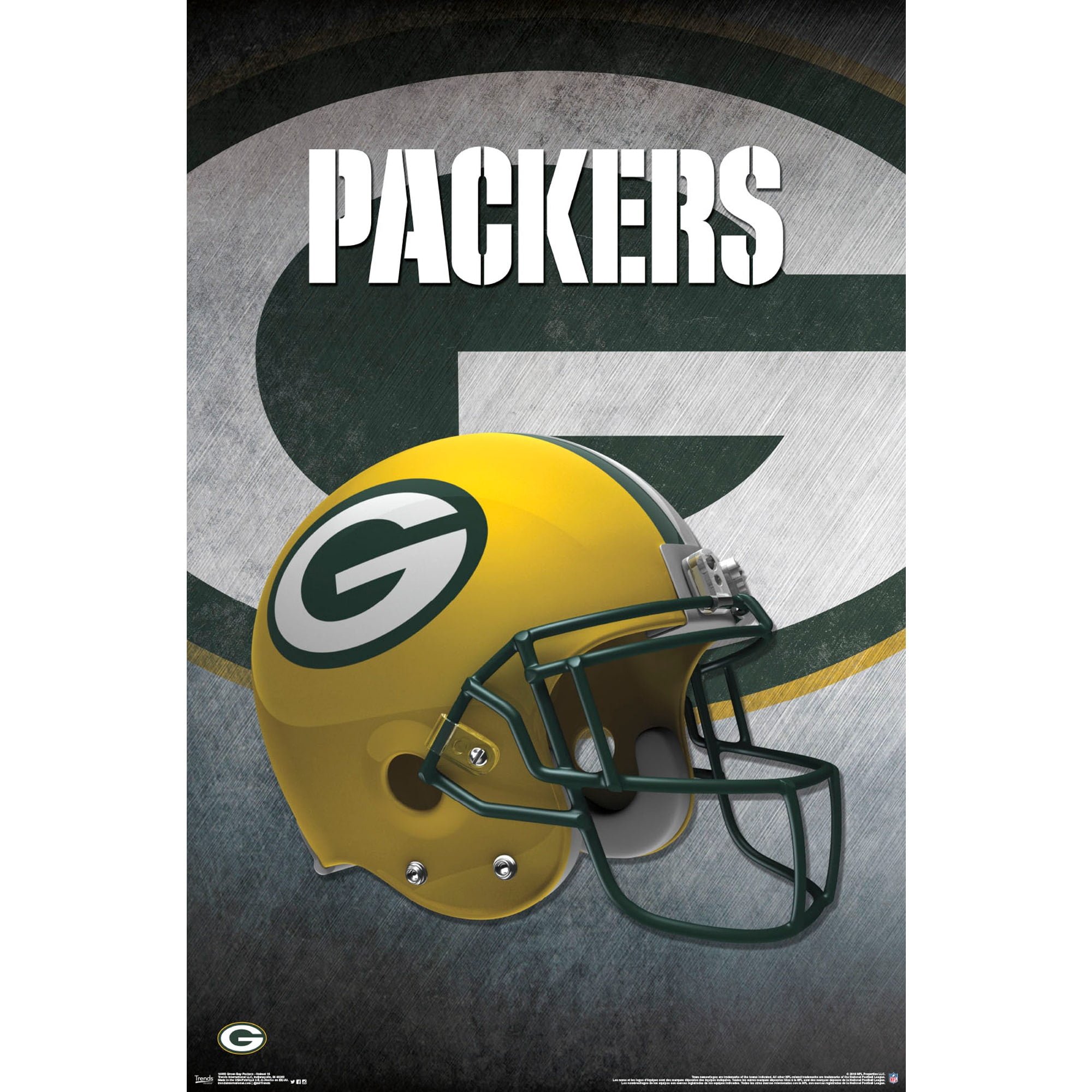 Green Bay Packers Helmet 22'' x 34'' Logo Poster