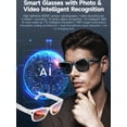 thumbnail image 4 of Domars AI Smart Glasses with 8MP HD Camera, Bluetooth 5.3 & Wi-Fi, IP65 Waterproof, 35g Ultra-Light, Touch Control & Voice Assistant for Photography, Outdoor Sports & Work, 4 of 18