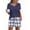 Navy Blue and White Plaid, variant on Ekouaer Women Pajama Set Casual Short Set