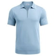 thumbnail image 6 of COOFANDY Men's Polo Shirts Stretch Casual Quarter Zip Pique Polo T Shirts Quick Dry Polo Shirt, 6 of 7