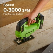 Greenworks 24V Brushless 10PC Power Tool Combo, Drill+Impact Driver+Circular Saw+Recip Saw+Jig Saw+Sander+Light+Multi-Tool+Nailer+Grinder,w/4.0Ah+2.0Ah Batteries and 65W USB-C Charger