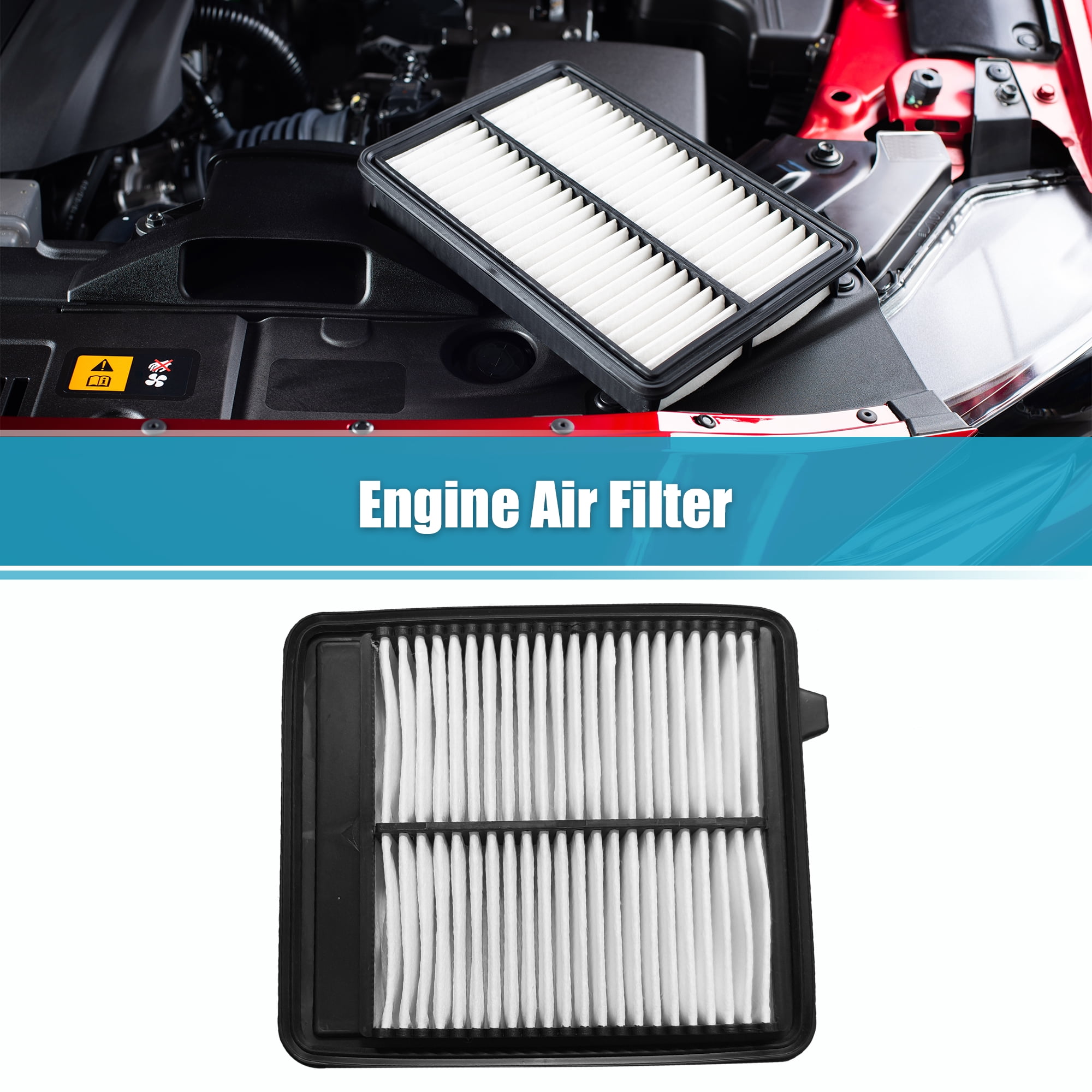 Unique Bargains 1pc Car Engine Air Filter Replacement Fit for HONDA N-BOX JF3/JF4
