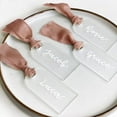 thumbnail image 1 of TETOU 50Pcs Acrylic Place Card for Wedding Frosting Table Seating Cards Wedding Supplies - Rose Ribbon, 1 of 6