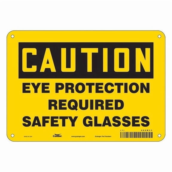 Safety Sign, 7 in Height, 10 in Width, Polyethylene, Vertical Rectangle, English, 466W33