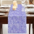 thumbnail image 3 of Table Runners 70 Inches Long Dress Scarves, Purple Flowers Farmhouse Coffee/Dining/Kitchen Table Decor, Holiday Table Runner, Spring Vintage Flowers Country Plants 13x70 Inch, 3 of 9